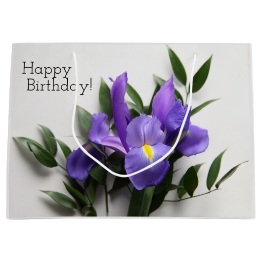 Paarse iris groot cadeauzakje (Voorkant)