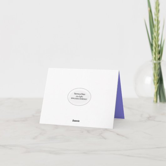 Paarse Iris Hartelijk dank Bedankkaart (Achterkant)