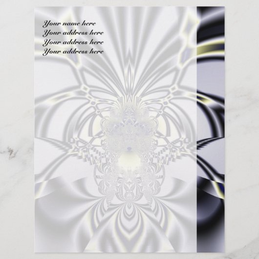 Paarse Iris Heilige Geometrie Fractale Kunst Briefhoofd (Voorkant)