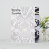 Paarse Iris Heilige Geometrie Fractale Kunst Briefhoofd (Staand voorkant)