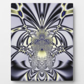 Paarse Iris Heilige Geometrie Fractale Kunst Fotoplaat (Voorkant)
