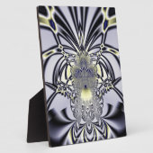 Paarse Iris Heilige Geometrie Fractale Kunst Fotoplaat (Zijkant)