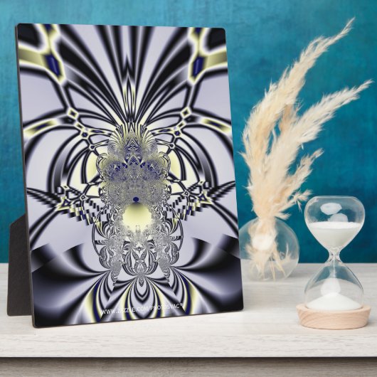 Paarse Iris Heilige Geometrie Fractale Kunst Fotoplaat (Zijkant)