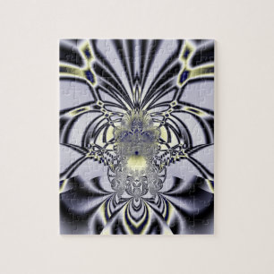 Paarse Iris Heilige Geometrie Fractale Kunst Legpuzzel