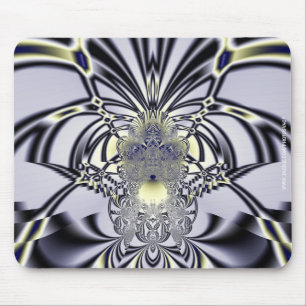 Paarse Iris Heilige Geometrie Fractale Kunst Muismat