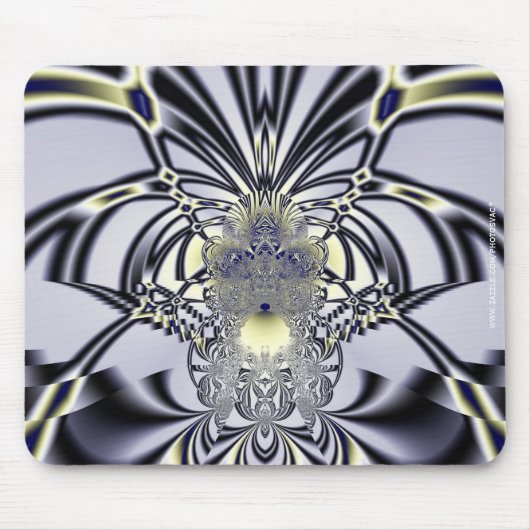 Paarse Iris Heilige Geometrie Fractale Kunst Muismat (Voorkant)