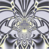 Paarse Iris Heilige Geometrie Fractale Kunst Sticker (Voorkant)