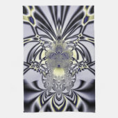 Paarse Iris Heilige Geometrie Fractale Kunst Theedoek (Verticaal)