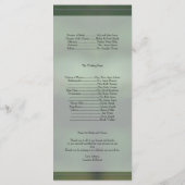 Paarse iris huwelijksprogramma programmakaart (Achterkant)