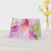Paarse Iris Impressionist Art Kaart (Gele Bloem)