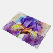 Paarse iris in Waterverf Deurmat (Schuin)