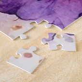 Paarse iris in Waterverf Legpuzzel (Zijkant)