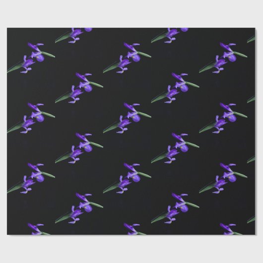 Paarse iris inpakpapier (Vlak)