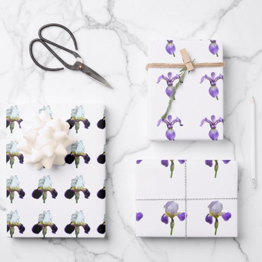 Paarse Iris Inpakpapier Vellen (Voorkant)