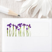 Paarse IRIS - Iris Flower Gepersonaliseerd Sjabloo Etiket (Insitu)