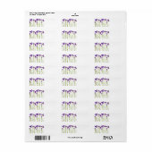 Paarse IRIS - Iris Flower Gepersonaliseerd Sjabloo Etiket (Full Sheet)