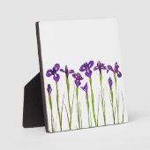 Paarse IRIS - Iris Flower Gepersonaliseerd Sjabloo Fotoplaat (Voorkant)
