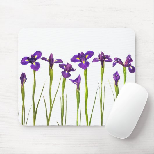 Paarse IRIS - Iris Flower Gepersonaliseerd Sjabloo Muismat (Met muis)