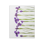 Paarse IRIS - Iris Flower Gepersonaliseerd Sjabloo Notitieblok (Linkerzijde)