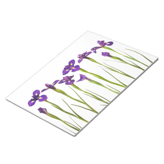 Paarse IRIS - Iris Flower Gepersonaliseerd Sjabloo Notitieblok (Schuin)