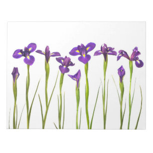 Paarse IRIS - Iris Flower Gepersonaliseerd Sjabloo Notitieblok