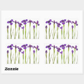 Paarse IRIS - Iris Flower Gepersonaliseerd Sjabloo Rechthoekige Sticker (Vel)