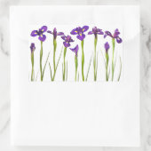 Paarse IRIS - Iris Flower Gepersonaliseerd Sjabloo Rechthoekige Sticker (Tas)