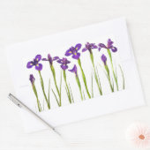 Paarse IRIS - Iris Flower Gepersonaliseerd Sjabloo Rechthoekige Sticker (Envelop)