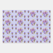 Paarse iris irissen bloem Waterverf schilderij Inpakpapier Vel (Voorkant 2)