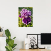 Paarse Iris Irissen Bloementuin Poster (Thuiskantoor)