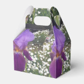 Paarse iris irissen verjaardagstaart gunstbox bedankdoosjes (Achterkant)