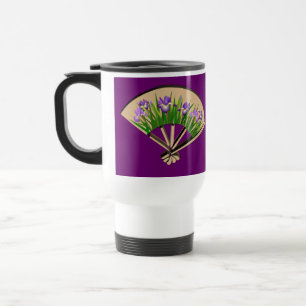 Paarse Iris Japans boegreismicrofoon (paars) Reisbeker