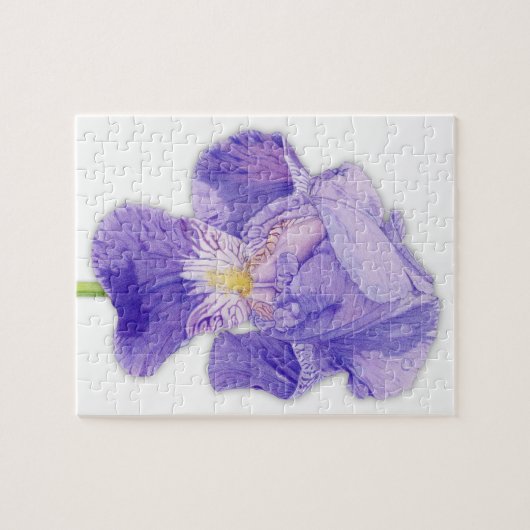 Paarse Iris Jigzaag Puzzle Legpuzzel (Horizontaal)