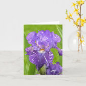 Paarse Iris Kaart (Gele Bloem)