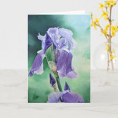 "Paarse Iris " Kaart (Gele Bloem)
