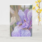 Paarse Iris Kaart (Gele Bloem)