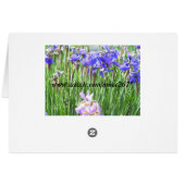 Paarse Iris Kaart *Aanpassen* (Achterkant Horizontaal)