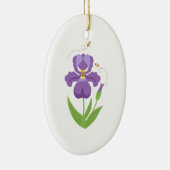Paarse Iris Keramisch Ornament (Rechts)