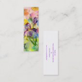 "Paarse iris" klein Bladwijzer Mini Visitekaartje (Voorkant / Achterkant)