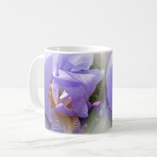 paarse iris koffiemok (Voorkant links)