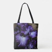 Paarse iris kruis lichaam tote bag (Achterkant)