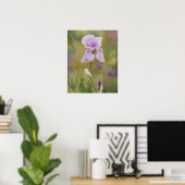 Paarse Iris Kunst Bloem Bloem Poster (Thuiskantoor)