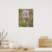 Paarse Iris Kunst Bloem Bloem Poster (Keuken)