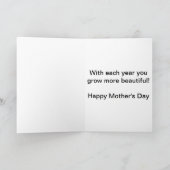 Paarse Iris Large Font Moederdag Kaart (Binnen)