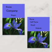 Paarse Iris Large Visitekaartje (Voorkant / Achterkant)