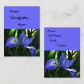 Paarse Iris Large Visitekaartje (Voorkant / Achterkant)