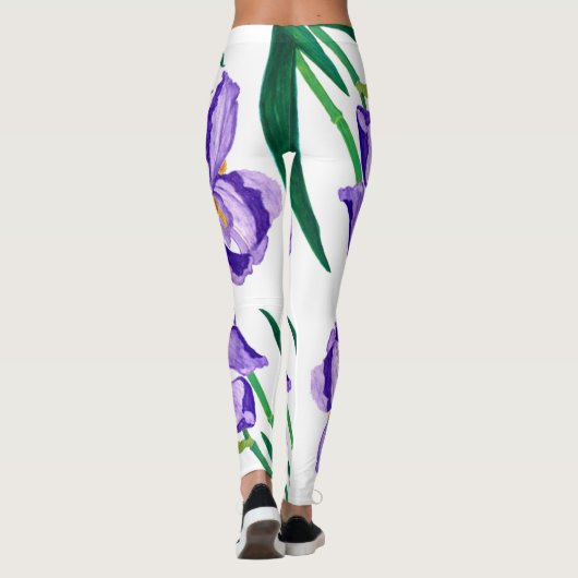Paarse Iris-Leggings Leggings (Achterkant)
