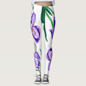 Paarse Iris-Leggings Leggings (Voorkant)