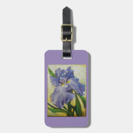 Paarse Iris Luggage handtas of sleutelketting labe Bagagelabel