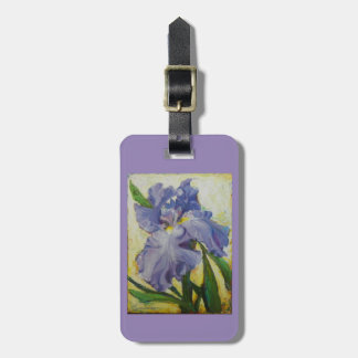 Paarse Iris Luggage handtas of sleutelketting labe Bagagelabel